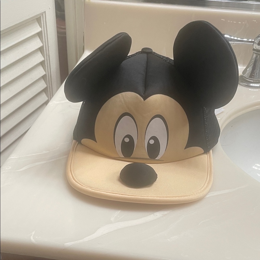 Disney Black and Tan Mickey Mouse Hat